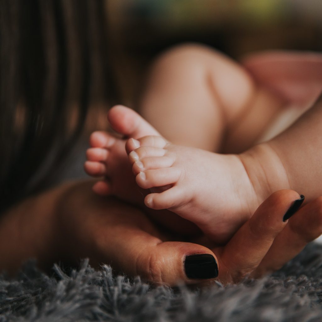 Taking care of baby's feet
